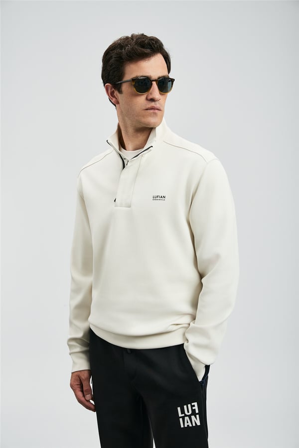 Lufian 112030185 Wonder Erkek Sweatshirt Ekru