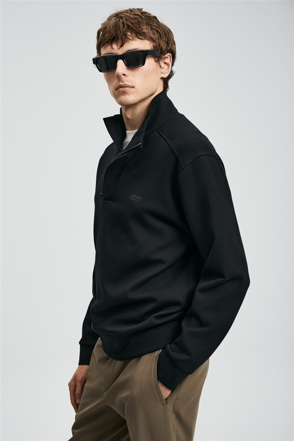 Lufian 112030185 Wonder Erkek Sweatshirt Siyah