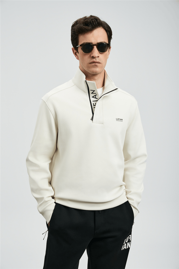 Lufian 112030185 Wonder Erkek Sweatshirt Ekru