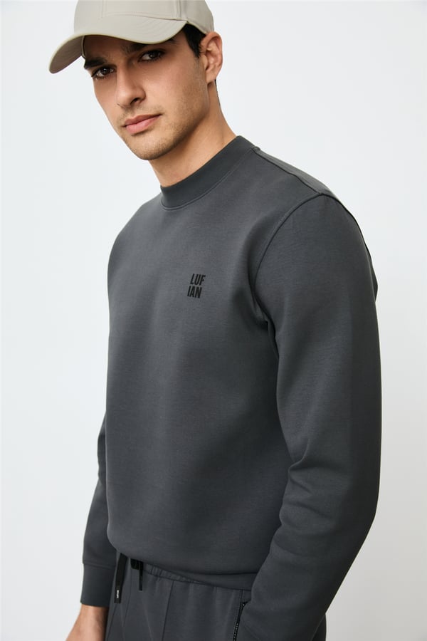 Lufian 112030192 Grand Erkek Sweatshirt Antrasit