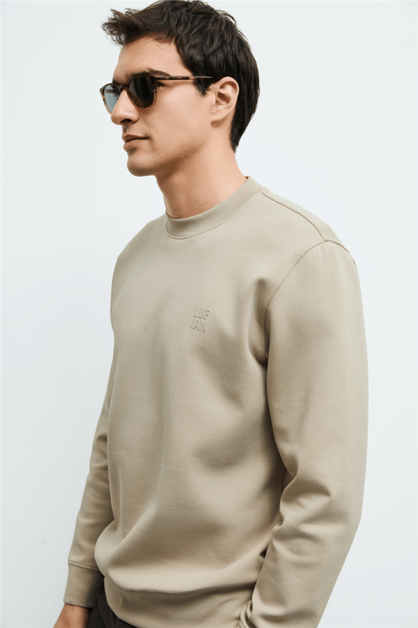 Lufian 112030192 Grand Erkek Sweatshirt Bej