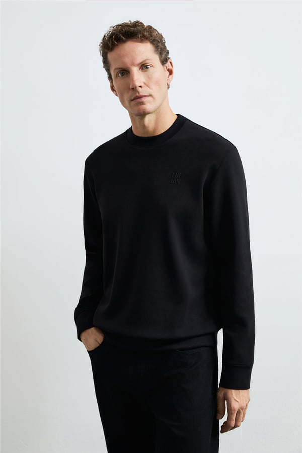 Lufian 112030192 Grand Erkek Sweatshirt Siyah