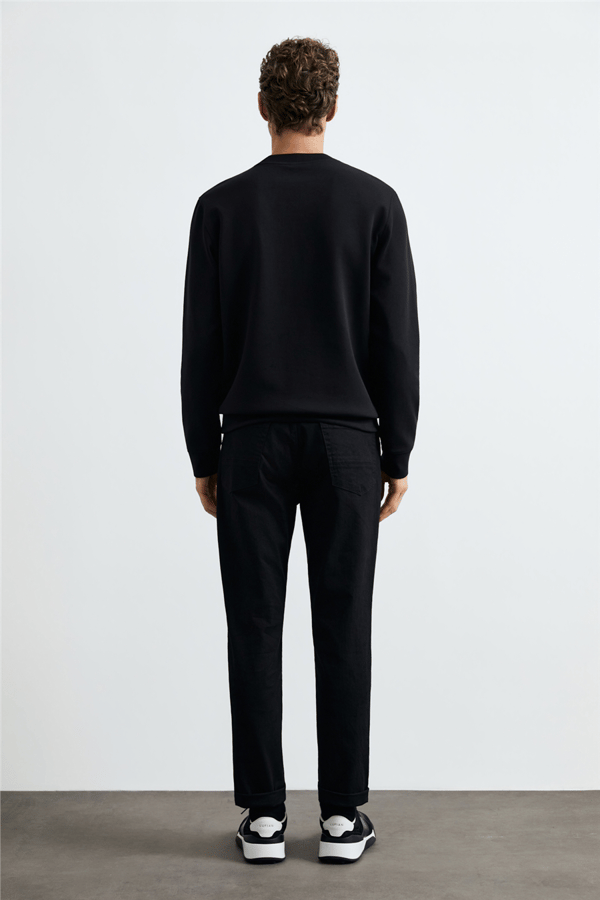 Lufian 112030192 Grand Erkek Sweatshirt Siyah
