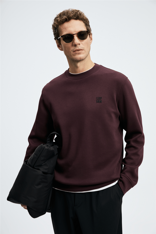 Lufian 112030192 Grand Erkek Sweatshirt Mor