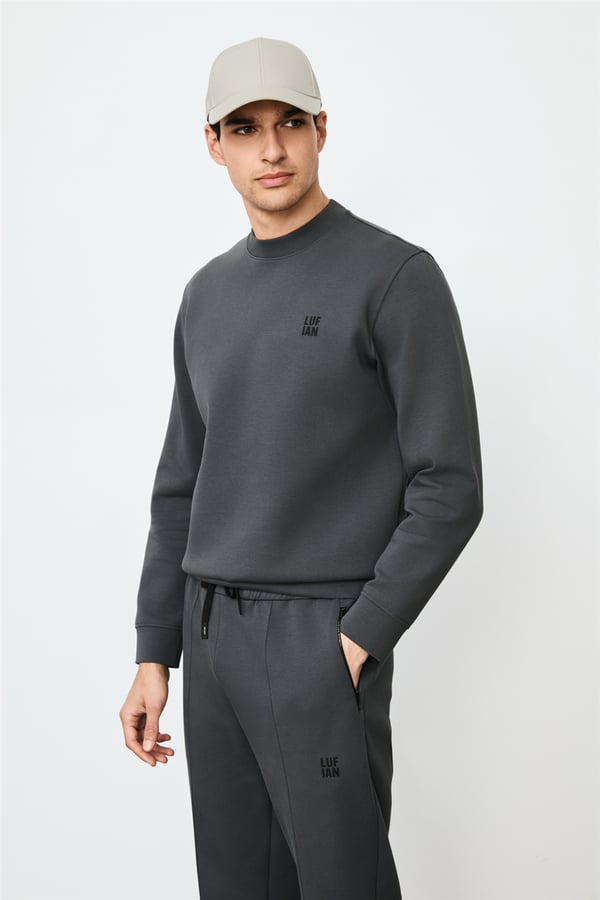 Lufian 112030192 Grand Erkek Sweatshirt Antrasit