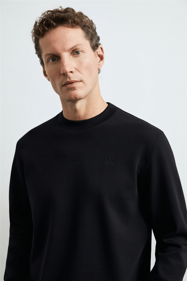 Lufian 112030192 Grand Erkek Sweatshirt Siyah