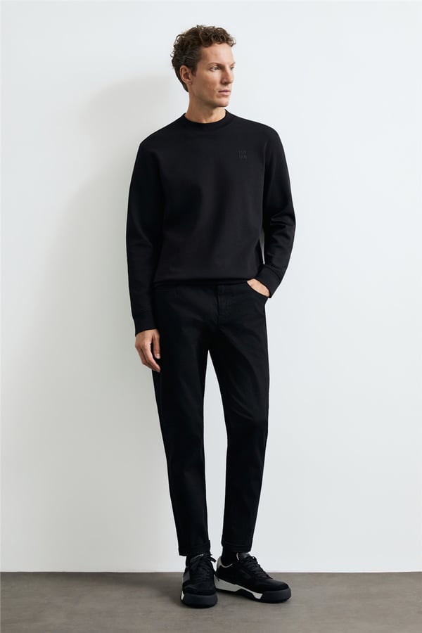 Lufian 112030192 Grand Erkek Sweatshirt Siyah