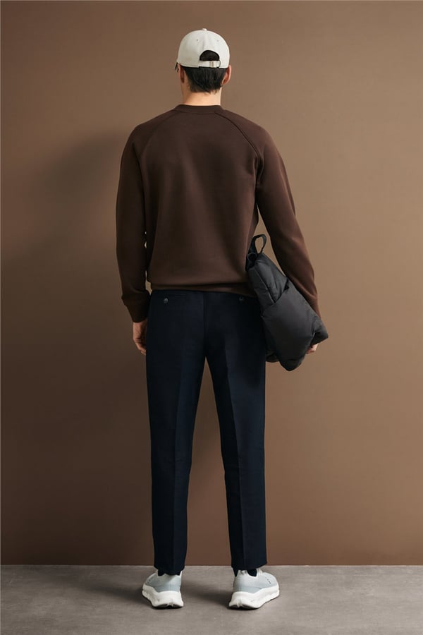 Lufian 112030193 Blake Erkek Sweatshirt Kahverengi
