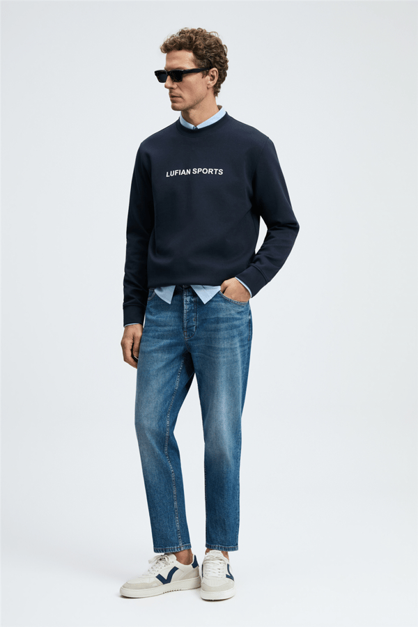 Lufian 112030195  Rowan Erkek Sweatshirt Lacivert
