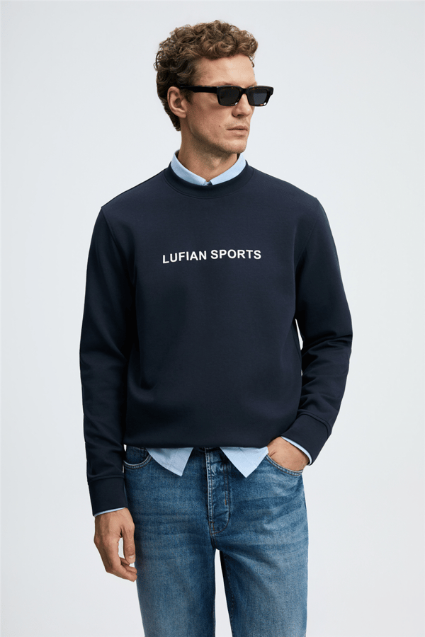 Lufian 112030195  Rowan Erkek Sweatshirt Lacivert