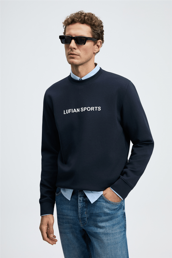 Lufian 112030195  Rowan Erkek Sweatshirt Lacivert