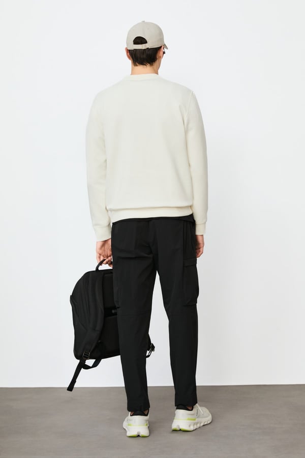 Lufian 112030195  Rowan Erkek Sweatshirt Kırık Beyaz
