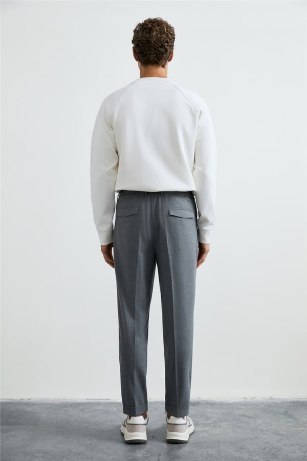 Lufian 112030199 Cole Erkek Sweatshirt Kırık Beyaz