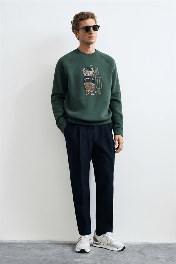 Lufian 112030204 Storm Erkek Sweatshirt Yeşil