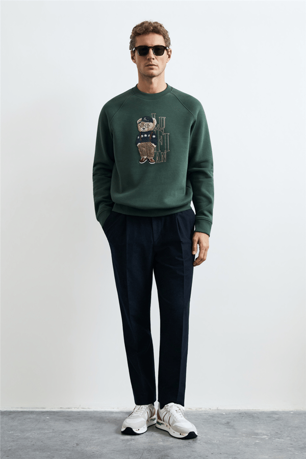 Lufian 112030204 Storm Erkek Sweatshirt Yeşil