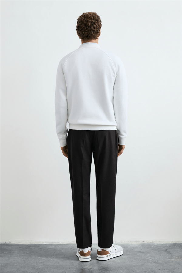 Lufian 112030204 Storm Erkek Sweatshirt Kırık Beyaz