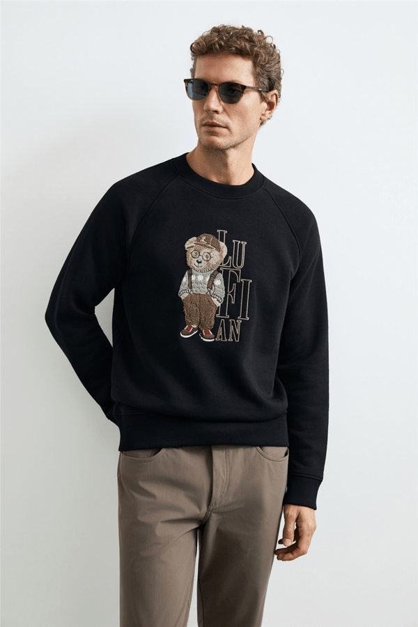 Lufian 112030204 Storm Erkek Sweatshirt Siyah