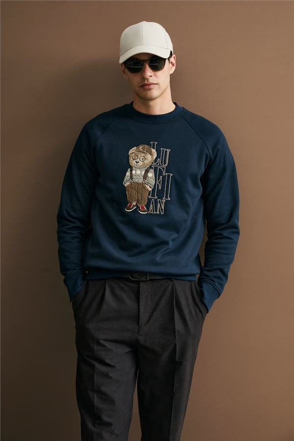 Lufian 112030204 Storm Erkek Sweatshirt Lacivert