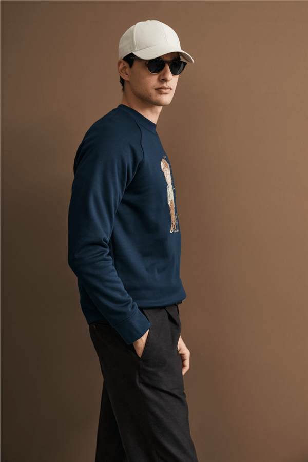 Lufian 112030204 Storm Erkek Sweatshirt Lacivert