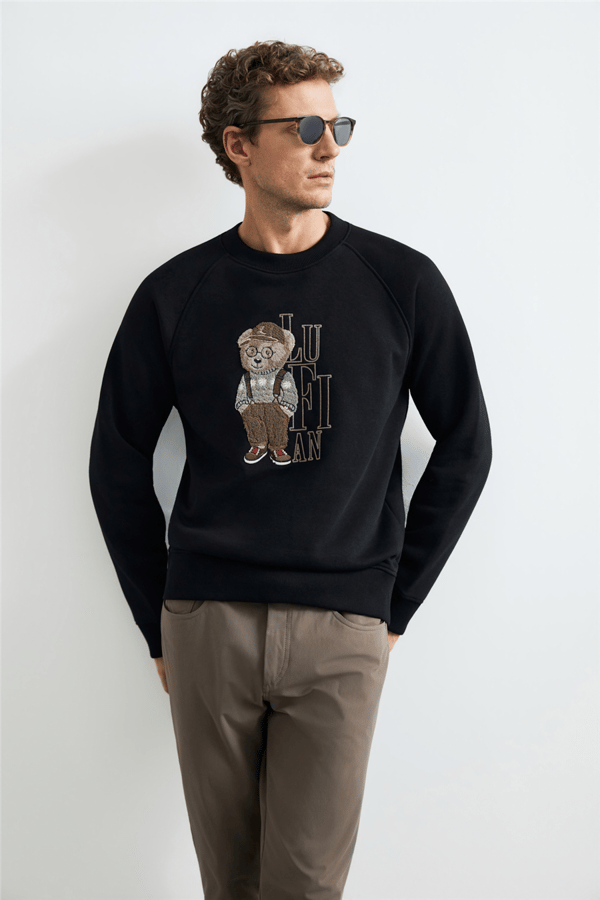 Lufian 112030204 Storm Erkek Sweatshirt Siyah