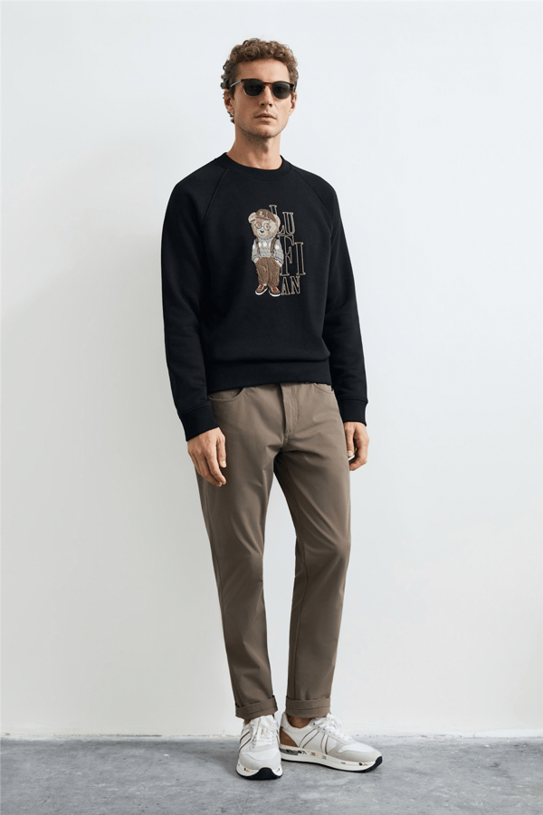 Lufian 112030204 Storm Erkek Sweatshirt Siyah