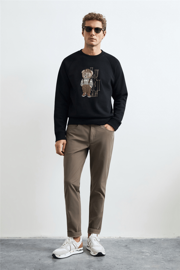 Lufian 112030204 Storm Erkek Sweatshirt Siyah