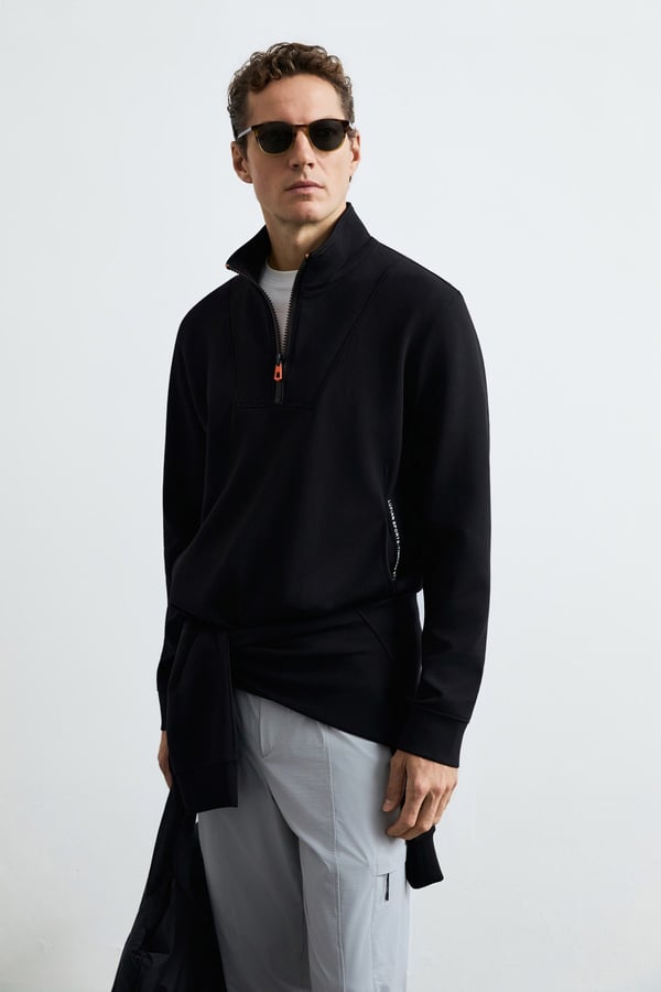 Lufian 112030206 Wyatt Erkek Sweatshirt Siyah