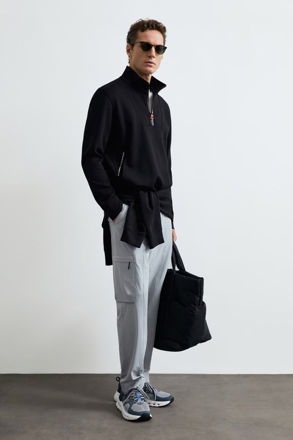 Lufian 112030206 Wyatt Erkek Sweatshirt Siyah