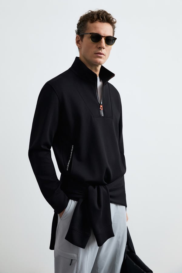 Lufian 112030206 Wyatt Erkek Sweatshirt Siyah