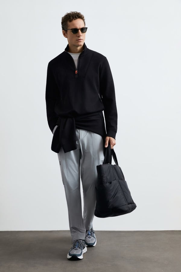 Lufian 112030206 Wyatt Erkek Sweatshirt Siyah