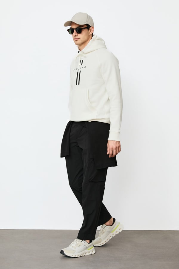 Lufian 112030207 Decland Erkek Sweatshirt Kırık Beyaz