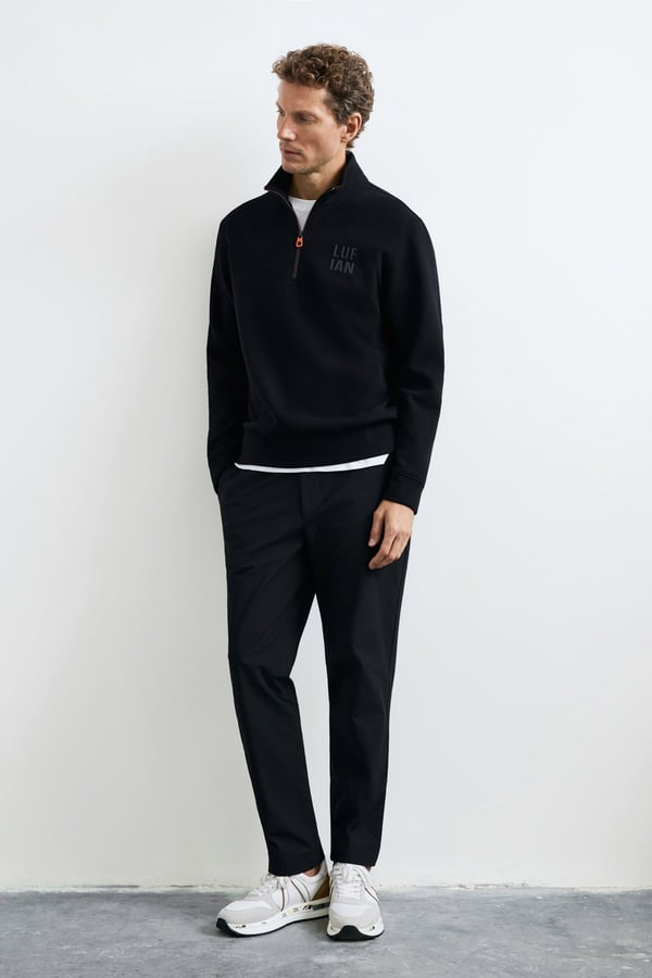 Lufian 112030213 Chase Erkek Sweatshirt Siyah