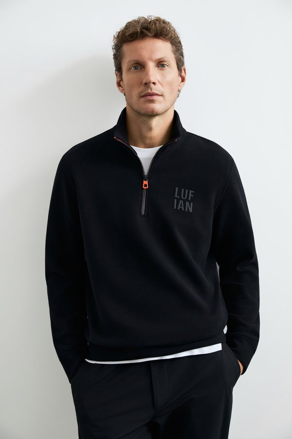 Lufian 112030213 Chase Erkek Sweatshirt Siyah