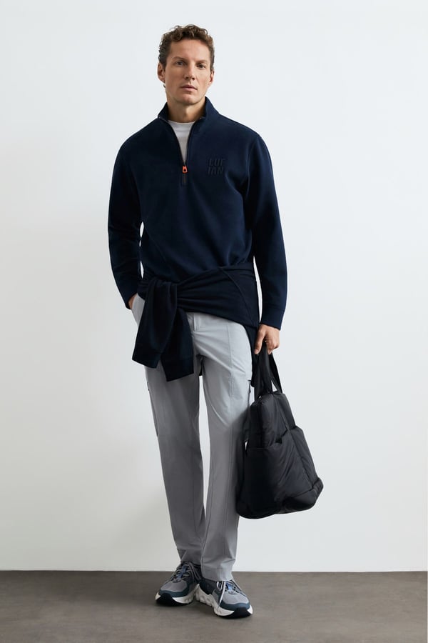 Lufian 112030213 Chase Erkek Sweatshirt Lacivert