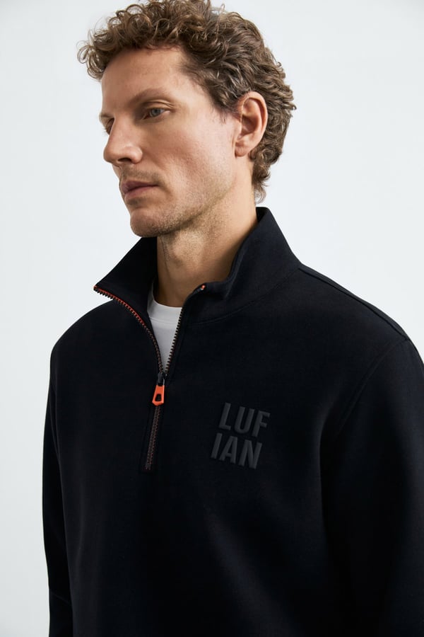 Lufian 112030213 Chase Erkek Sweatshirt Siyah