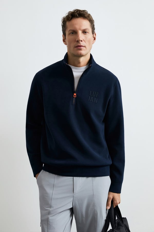 Lufian 112030213 Chase Erkek Sweatshirt Lacivert
