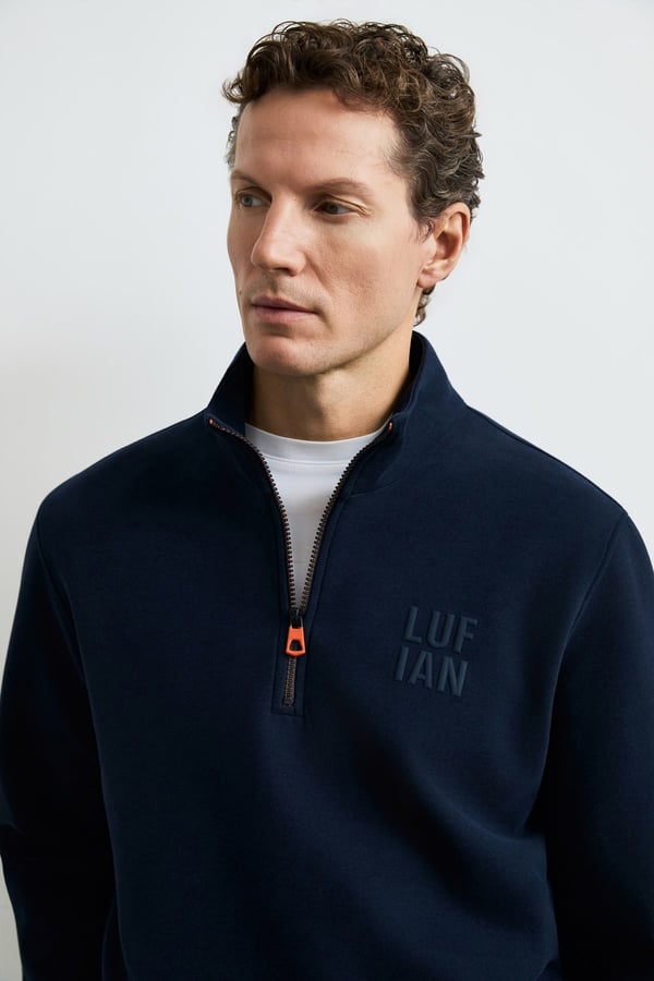 Lufian 112030213 Chase Erkek Sweatshirt Lacivert