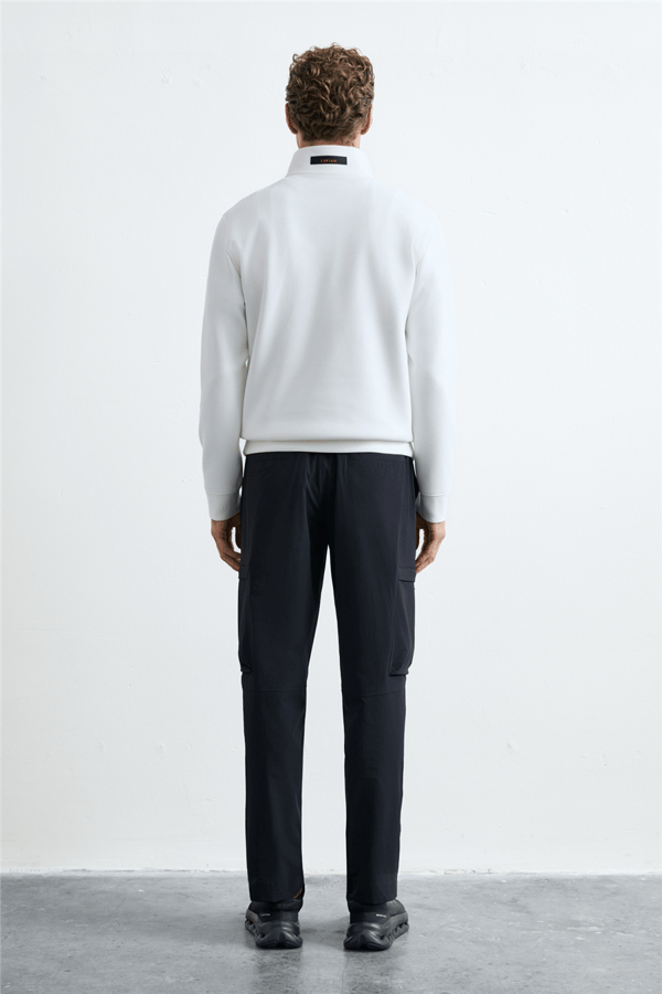 Lufian 112030213 Chase Erkek Sweatshirt Kırık Beyaz