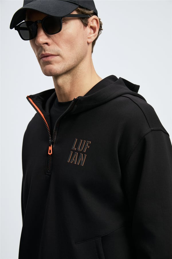 Lufian 112030216 Grayson Erkek Sweatshirt Siyah