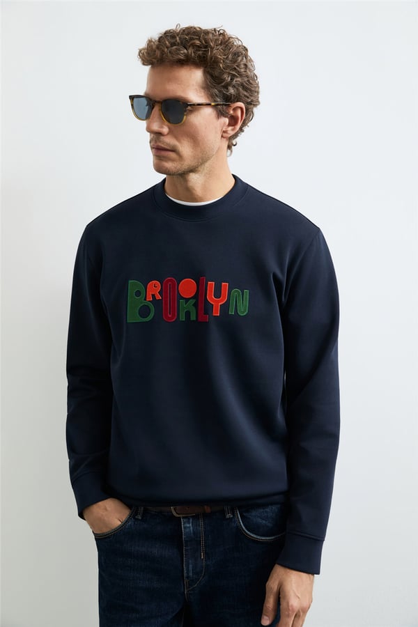 Lufian 112030262  Fınn Erkek Sweatshirt Lacivert