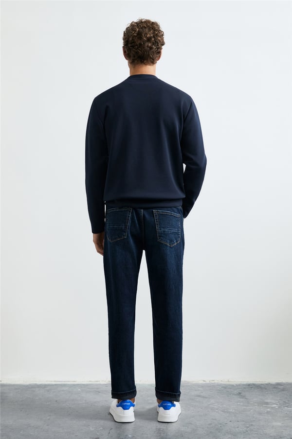 Lufian 112030262  Fınn Erkek Sweatshirt Lacivert