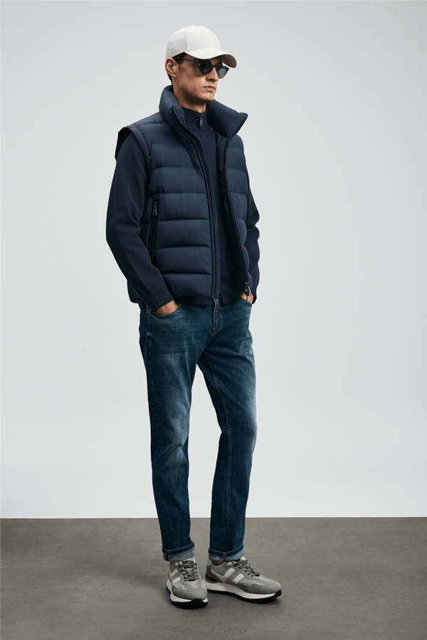 Lufian 112200231 Lukas Erkek Denim Pantolon Mavi