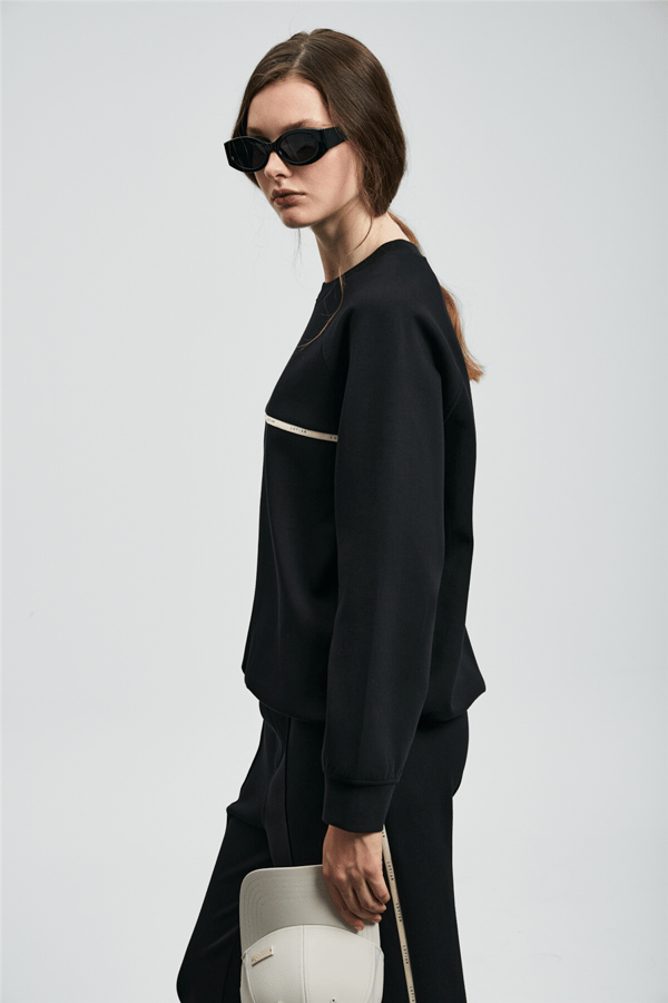 Lufian 122030019 Angelina Kadın Sweatshirt Siyah