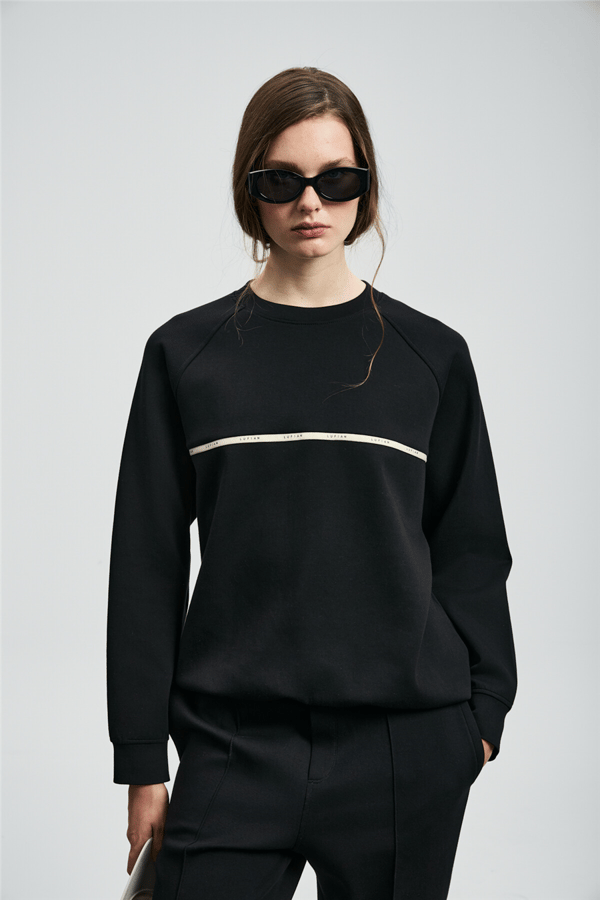 Lufian 122030019 Angelina Kadın Sweatshirt Siyah
