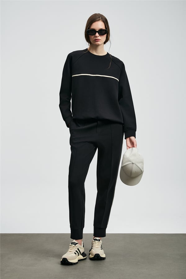 Lufian 122030019 Angelina Kadın Sweatshirt Siyah