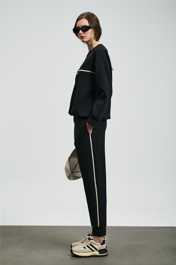 Lufian 122030019 Angelina Kadın Sweatshirt Siyah