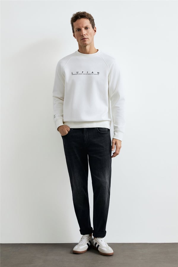 Luifian 112030198 Cooper Erkek Sweatshirt Beyaz