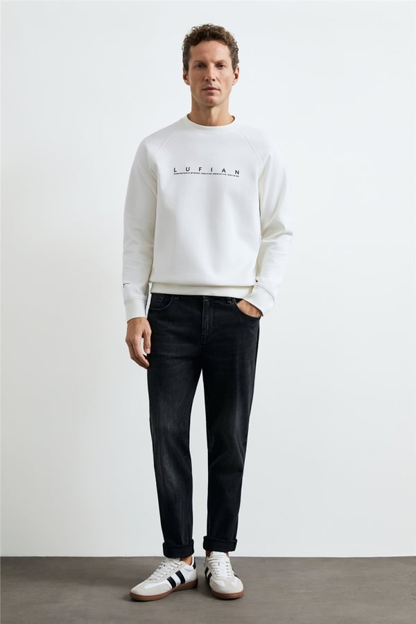 Luifian 112030198 Cooper Erkek Sweatshirt Beyaz
