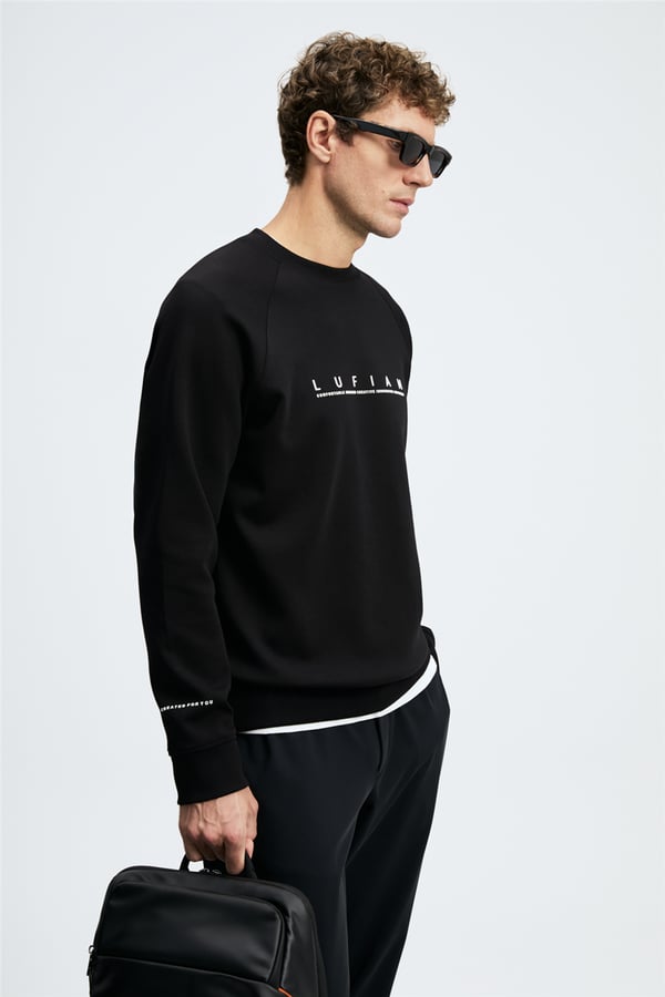 Luifian 112030198 Cooper Erkek Sweatshirt Siyah