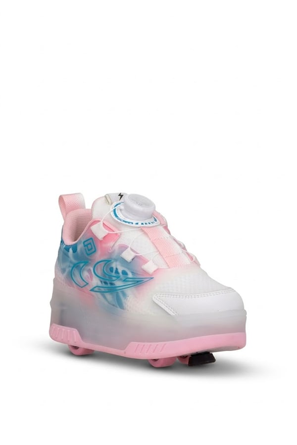 Pepino 2227 Patenli Çocuk Spor Ayakkabı Beyaz - Pembe
